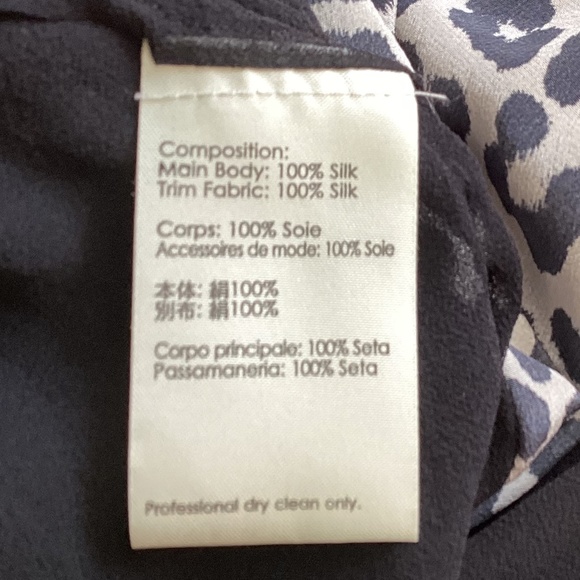 3.1 Phillip Lim Silk Leopard Print Solid Black Chiffon Combo Sleeveless Top Sz 4 - Picture 7 of 9